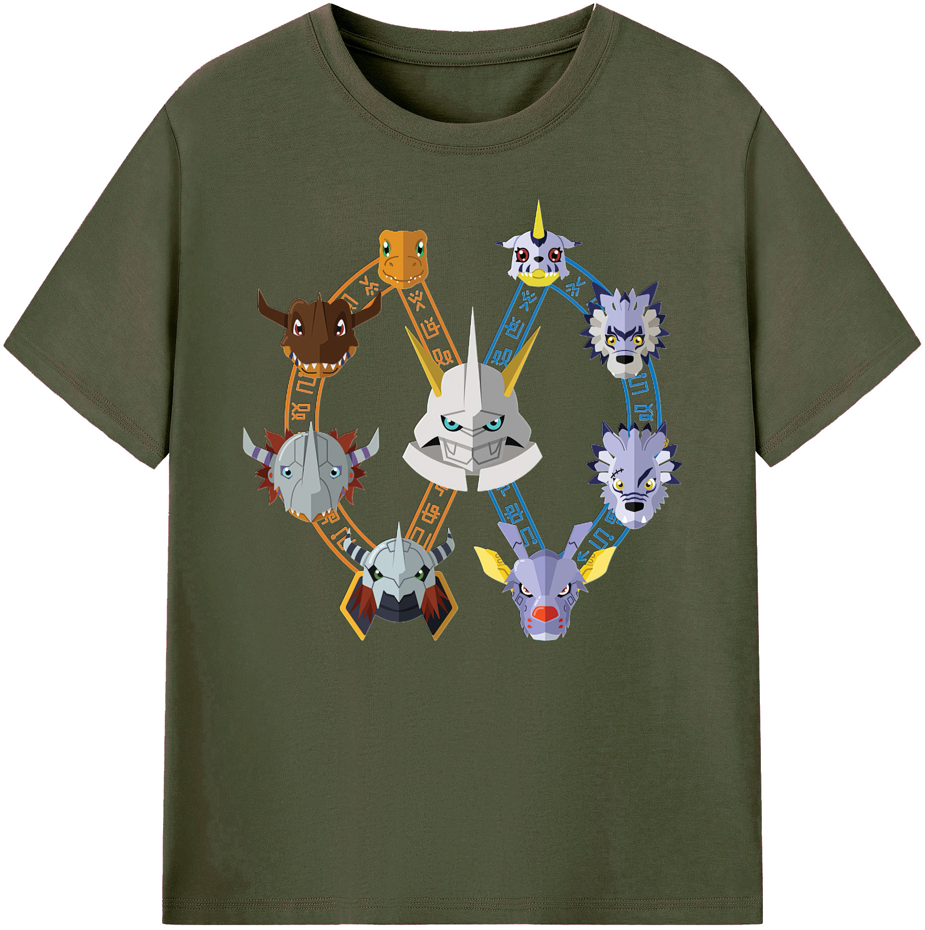 （画像用） Digimon デジタルモンスター/デジモン 綿100％ メンズ半袖Tシャツ｜肌触りやわらか＆通気性